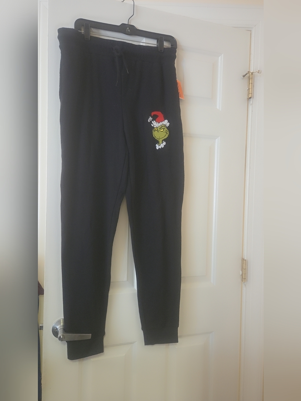 Hybrid Apparel Men Joggers with Grinch Holiday Embroidery